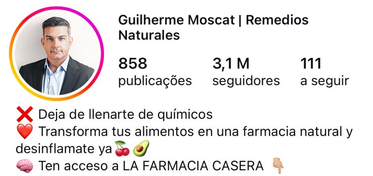 Perfil de Instagram de Guilherme Moscat - 3.1M seguidores